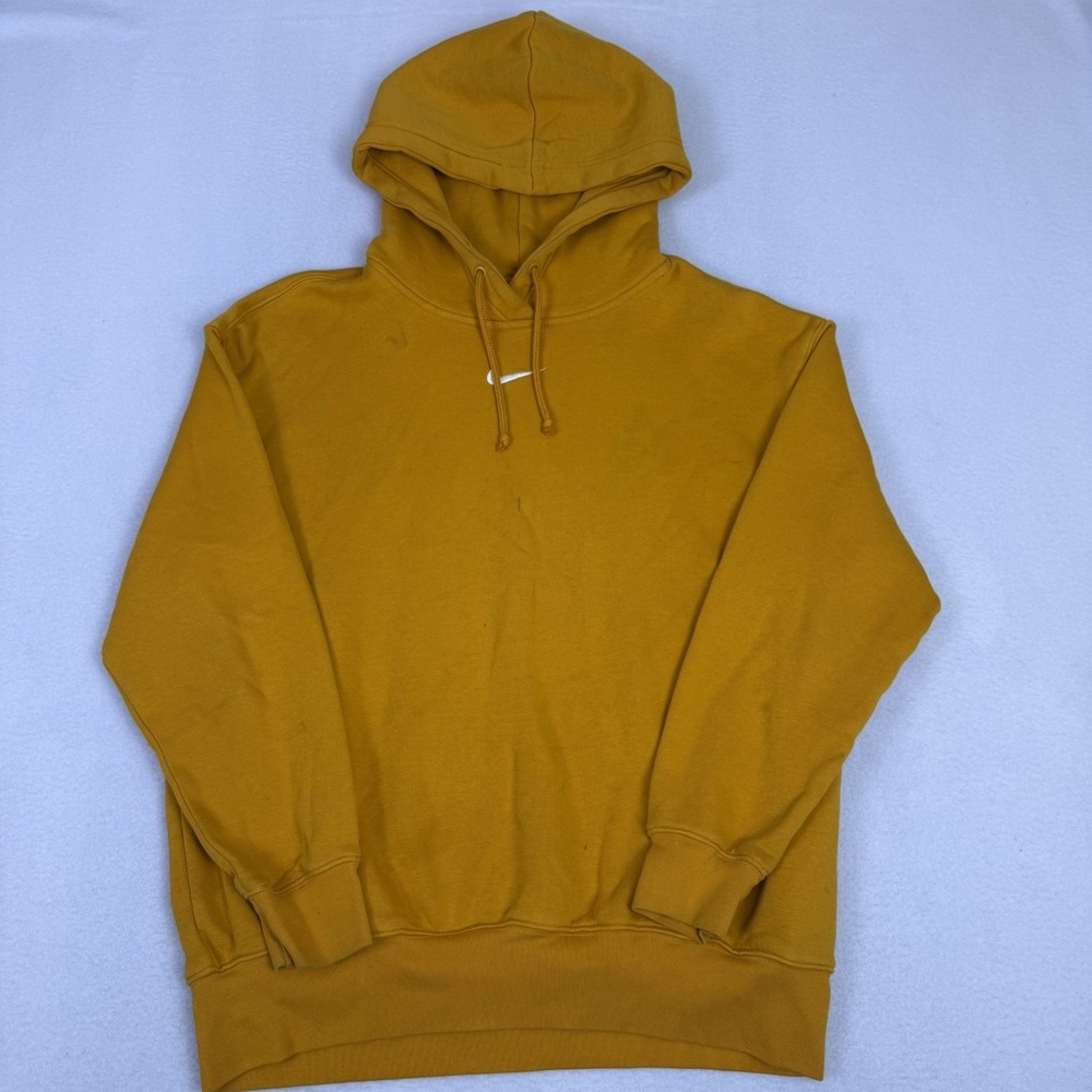 Nike Center Swoosh Hoodie XS Orange Mini Embroidered Logo Pullover